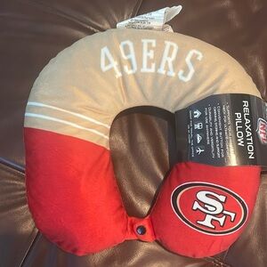 NFL San Francisco 49ers Red & Tan Neck Travel Pillow